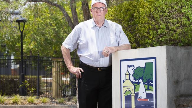 Cr Charles Strunk at Jetty Walk, Forest Lake. Picture: AAP/Renae Droop