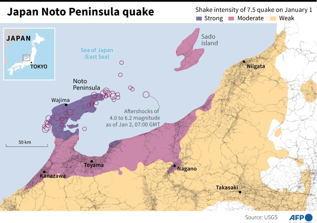 Japonya'daki depremde ölü sayısı 98'e yükseldi