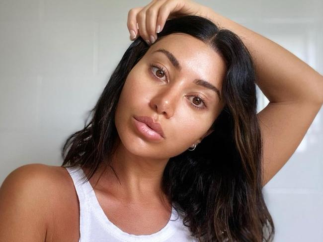 Martha Kalifatidis swears by Eco Tan Organic Face Water. Picture: Instagram/@marthaa_k.