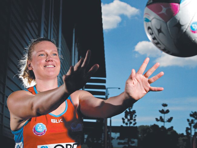Sydney Swifts star Caitlin Thwaites at Homebush .Picture Gregg Porteous