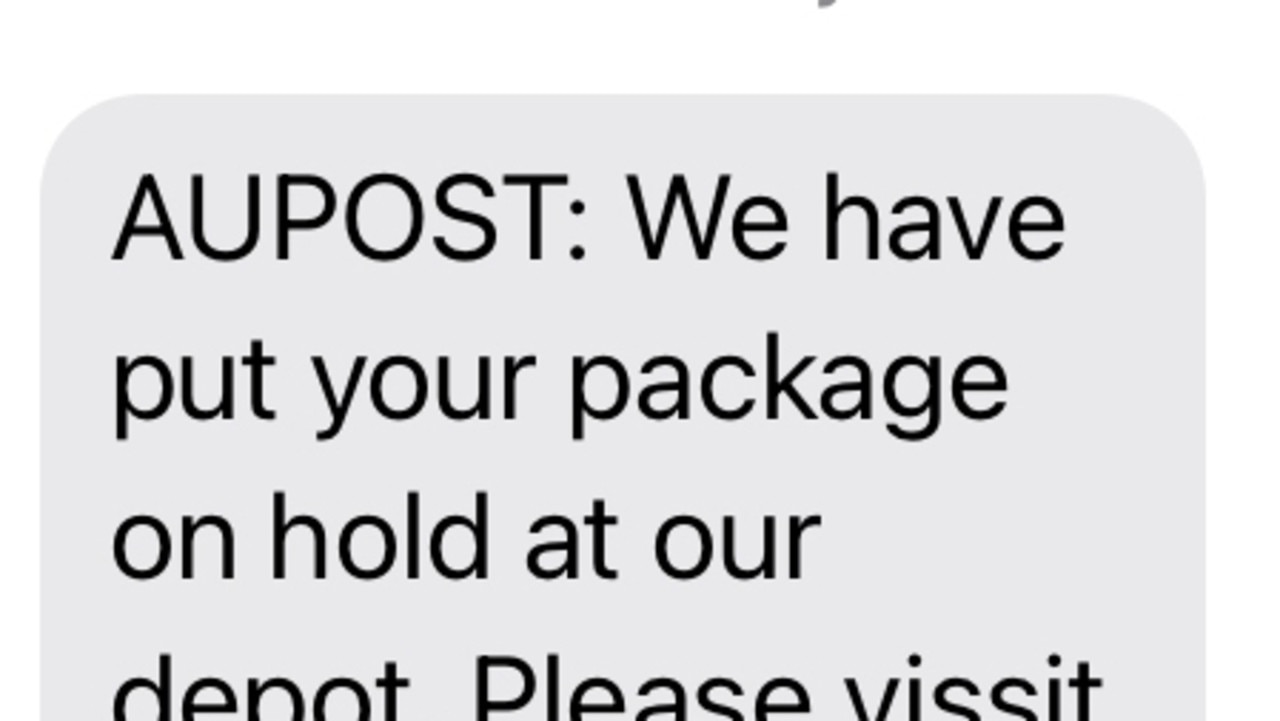 The AUSPOST text was sent by scammers.