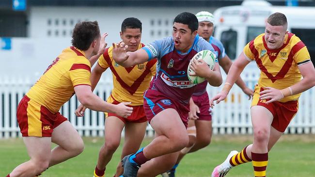 Hills Sports’ Luron Patea on the burst. Picture: Justin Lloyd