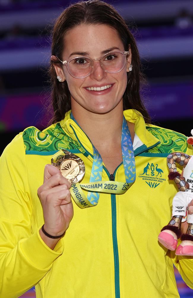 Kaylee McKeown wins gold in the 200m backstroke at the 2022 Commonwealth Games in Birmingham. Picture: Michael Klein