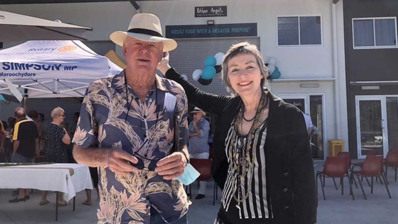 Peter Hall of Hall Constructions (left) and Birgit Sowden outside Urban Angels Community Kitchen Program's new home. Picture: Laura Pettigrew.