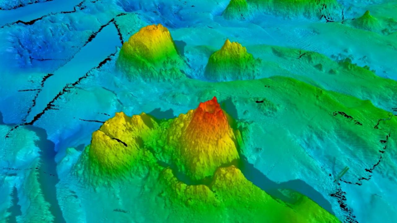 CSIRO FOCUS Voyage survey area with newly mapped sea floor.