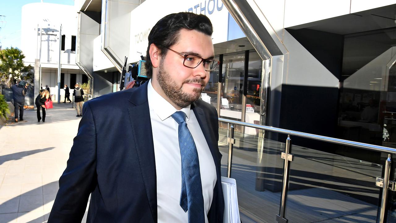 Former parliamentary staffer Bruce Lehrmann arrives at Toowoomba Magistrates Court. Picture: NewsWire / John Gass