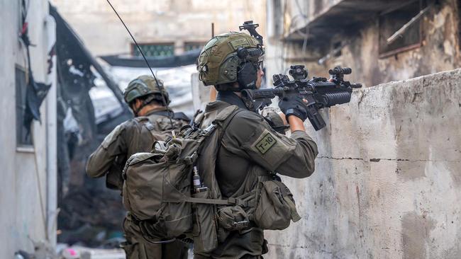 Israeli soldiers operating in Jenin in the occupied West Bank. Picture: AFP