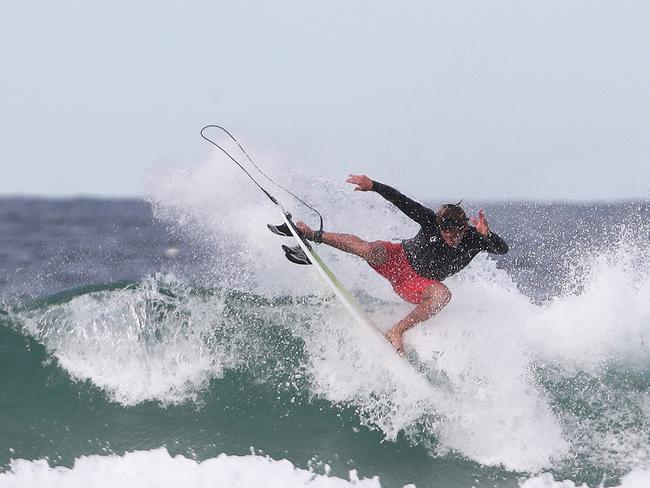 World Surf League Tour Surfer Jack Robinson getting in some practice ahead of the Tweed Coast Pro. Picture: Jason O'Brien