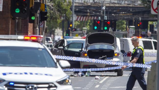 The intersection was closed as police investigated the scene. Picture Jay Town