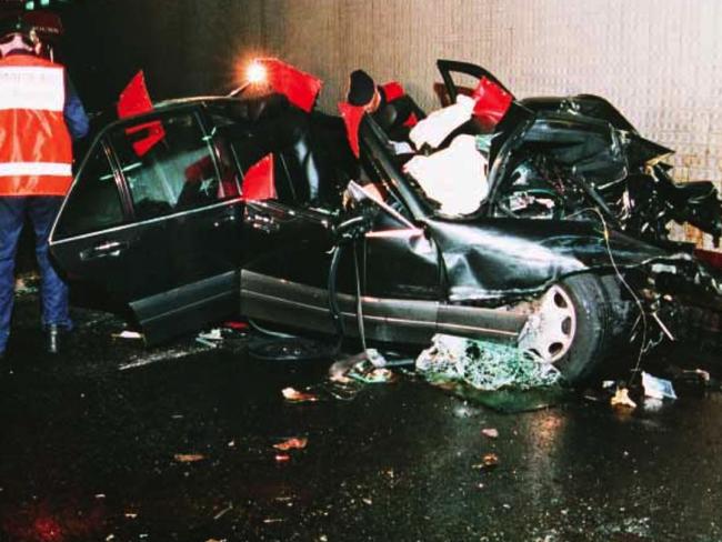 The car crash involving the late Diana, Princess of Wales and Dodi Al Fayed. Picture: Supplied