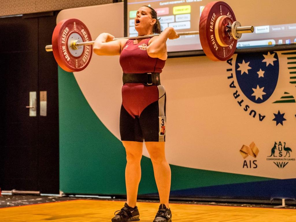 Berserker Barbell Club masters competitor Meg Wellby secured a Queensland record with her 91kg clean and jerk and 159kg total score at the recent weightlifting championships on the Gold Coast. Picture: Supplied