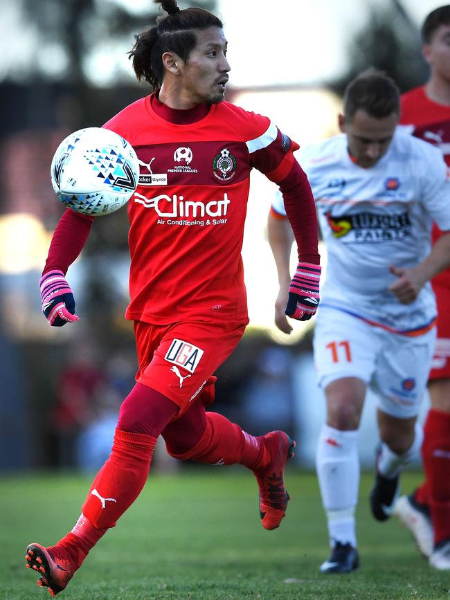 Yohei Matsumoto in action for Campbelltown City in their NPL playoff title win. Picture: Mark Brake/Getty Images