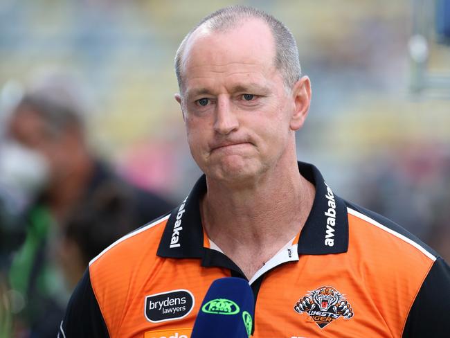 NRL 2021 RD22 North Queensland Cowboys v Wests Tigers - Michael Maguire coach Picture NRL Images