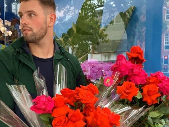 Brendon Mrzyk opened the Mr Flambyant florist in Double Bay in 2020. Picture: Instagram/mrflamboyantflowers