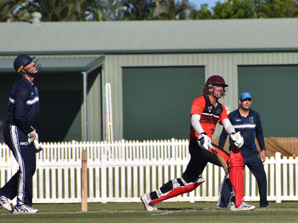 Zane Newton batting for the Norths Cricket Club against Brothers Cricket Club in the Mackay Cricket Association, January 15, 2022