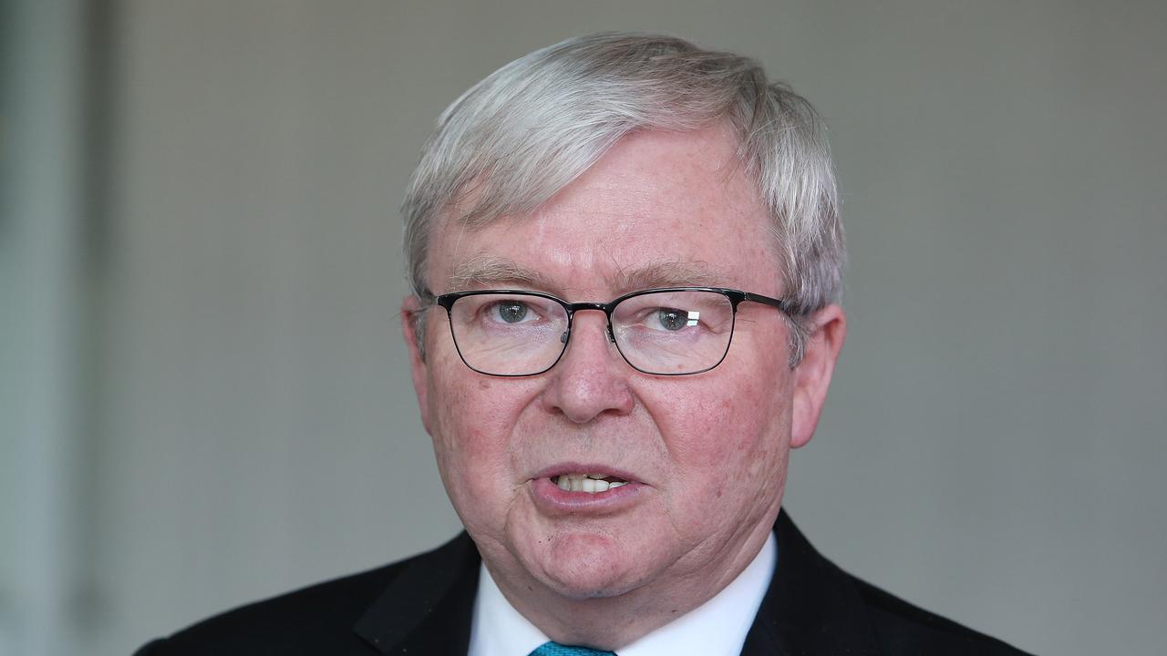 Former PM Kevin Rudd at Parliament House in Canberra. He will become a Companion of the Order of Australia today. Picture: Kym Smith