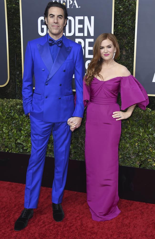 Sacha Baron Cohen and Isla Fisher. Picture: Jordan Strauss/Invision/AP