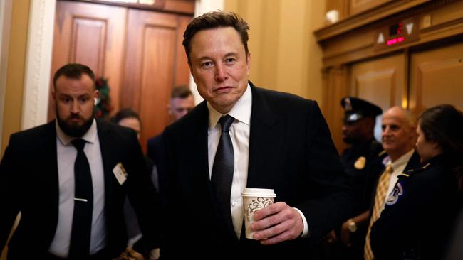 Billionaire rabblerouser Elon Musk has helped to propel Britain’s so-called ‘grooming gangs’ scandal into global headlines with his furious tweeting. Picture: Getty Images