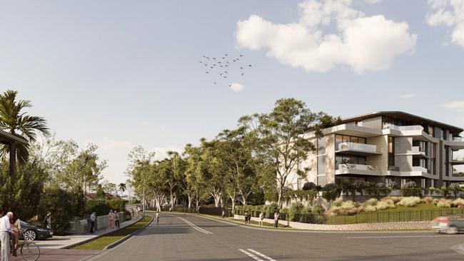 Apartment blocks range from five to seven storeys.
