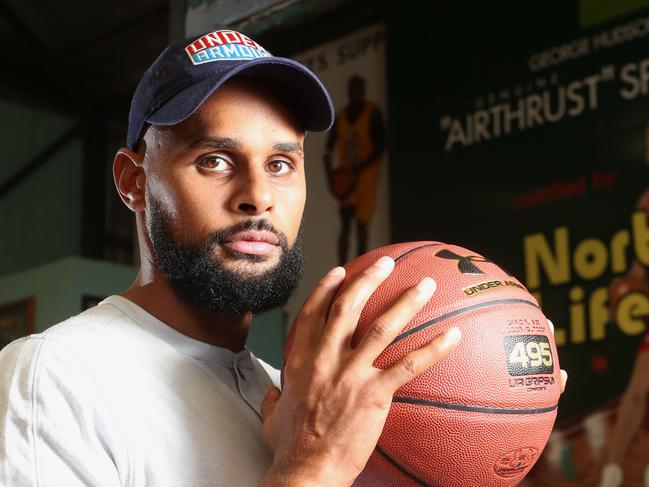 ****IMPORTANT***** PHOTOS EMBARGOED BY 2K SPORTS UNTIL 1201 AM FRIDAY THE 22ND OF JULY. ***** Boomers Australian basketball player and NBA Spurs star Patty Mills, at Carina Basketball Gym during a NBA 2k17 video game announcement. Pic Jono Searle.