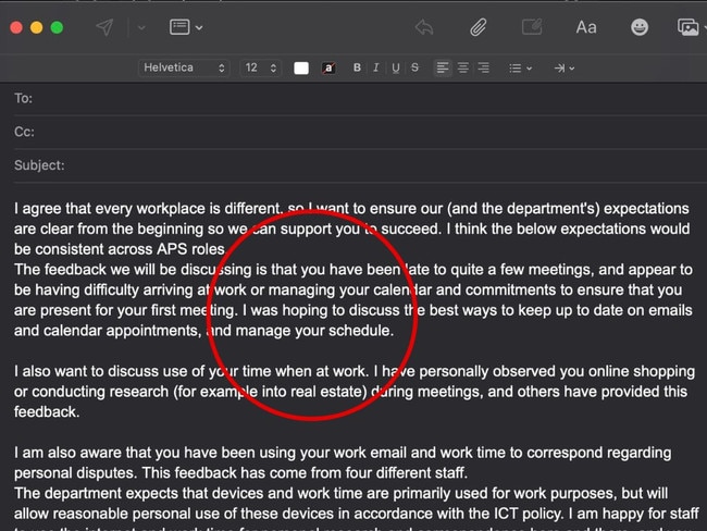 Lawyer unsuccessfully sues government department for bullying in Fair Work after being caught  arriving late, falling asleep in meetings