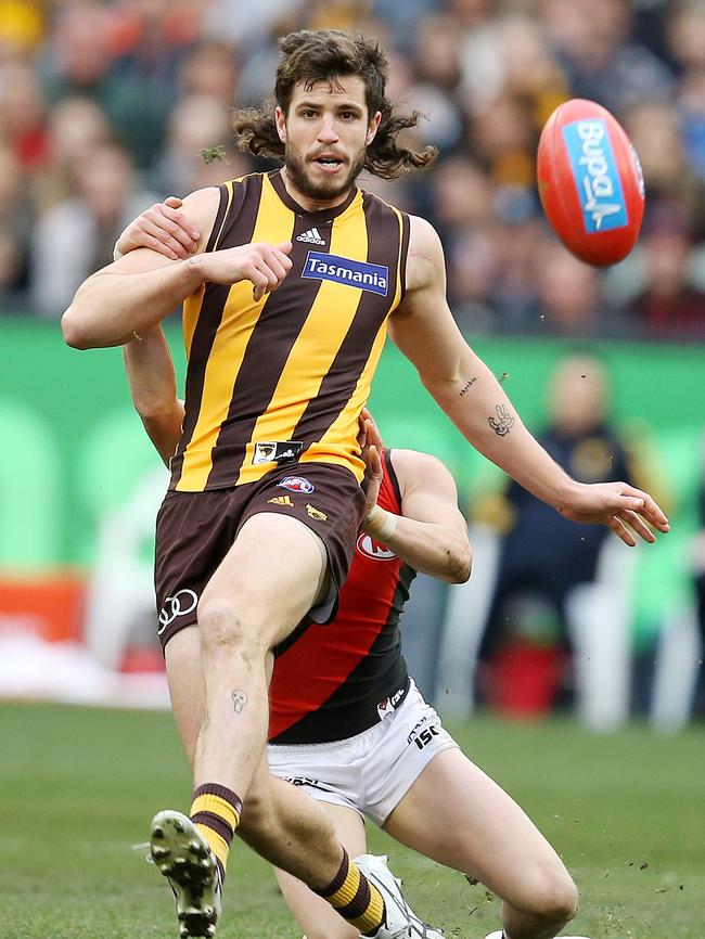 Hawk Ben Stratton was superb in defence. Pic: Michael Klein