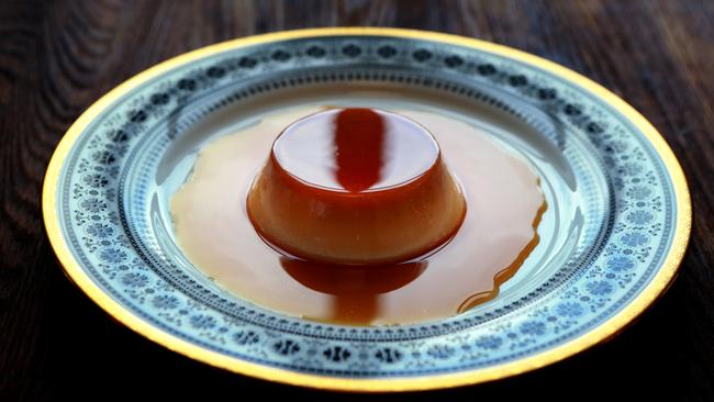 Creme caramel at Maeve Wine. Picture: Sarah Marshall