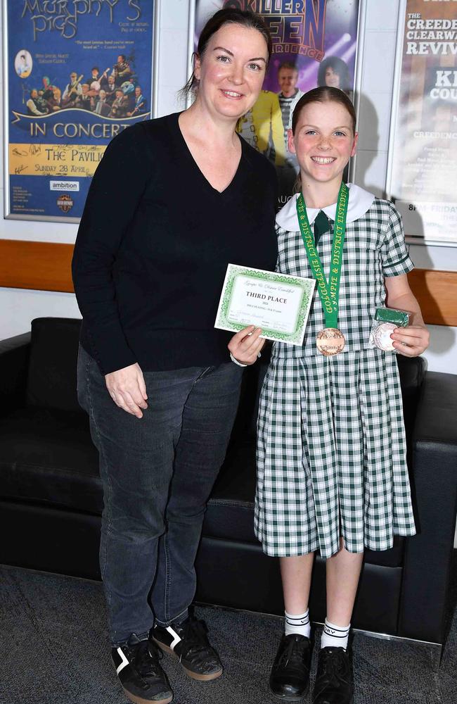 Katie and Catherine McLeod at the Gympie and District Eisteddfod. Picture: Patrick Woods.