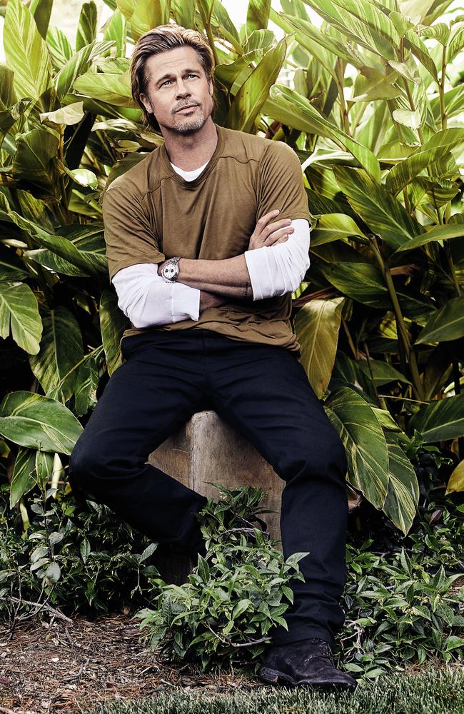 Brad Pitt has come to terms that Hollywood has become a “younger man’s game”. Picture: Art Streiber/GQ Australia August 2019