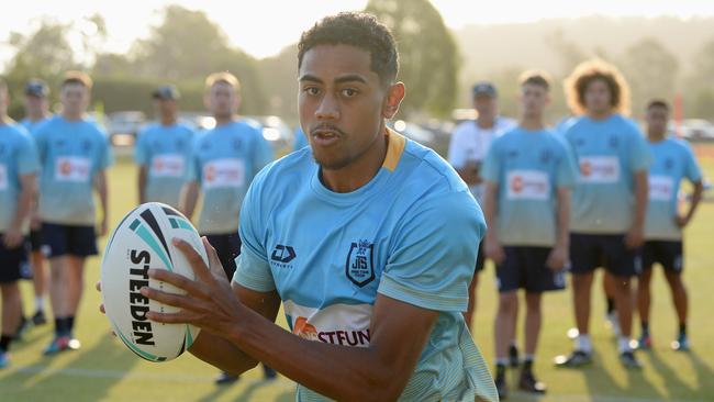 The Titans Junior Titans System players training at Parkwood. Jahream Bula. Picture: Lawrence Pinder