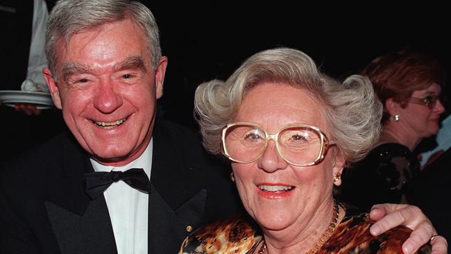 Pictured with his wife Lady Norma in 1997. Picture: Supplied