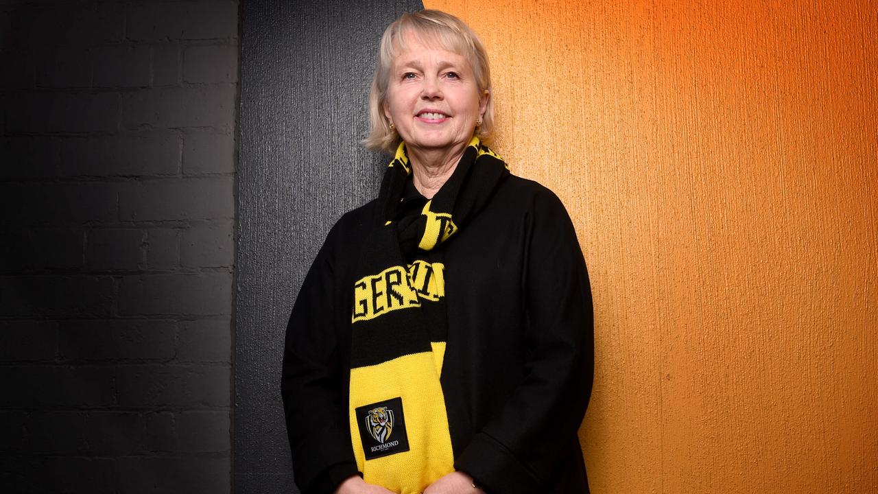 Richmond Football Club president Peggy O'Neal outside Fox Footy Studios, Melbourne. Picture: Tony Gough