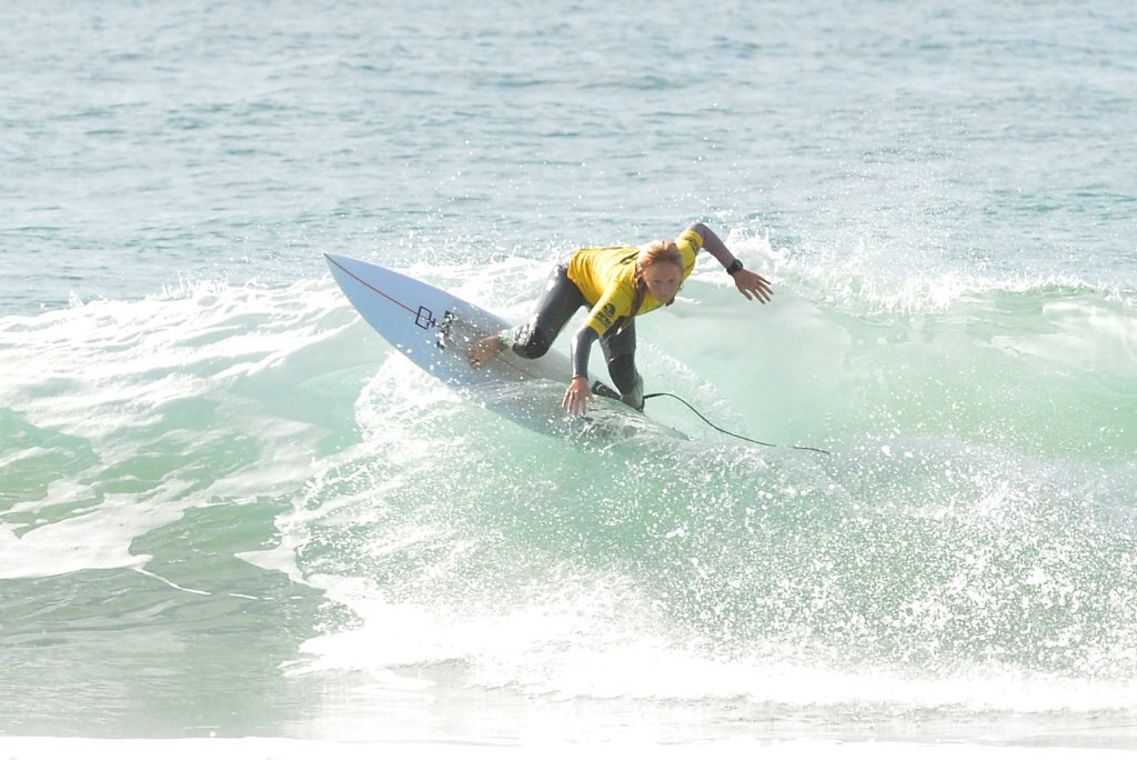 Queensland Grommet Surfing Titles at Coolum Beach. Charlotte Mulley. Picture: john mccutcheon