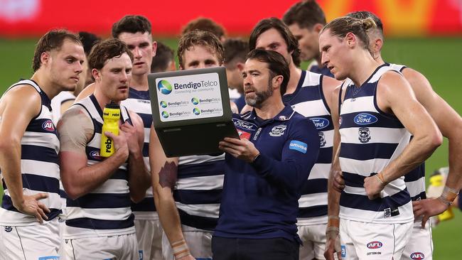 Geelong coach Chris Scott continues to lose players to soft-tissue injuries.