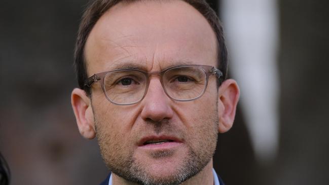 MELBOURNE, AUSTRALIA - NewsWire Photos OCTOBER 6, 2022:  Adam Bandt MP, Leader of the Australian Greens and Federal Member for Melbourne gives a press conference In Melbourne.Picture: NCA NewsWire / Luis. Ascui