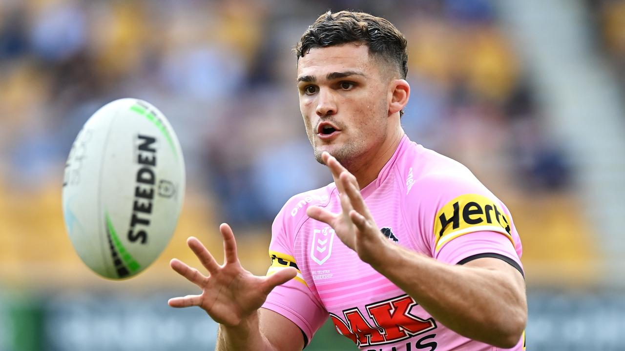 Nathan Cleary is renowned for his work ethic on and off the field. Picture: Bradley Kanaris/Getty Images