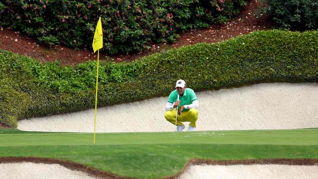 Spain’s Sergio Garcia on the 12th green during the first round of the Masters. Picture: Getty Images