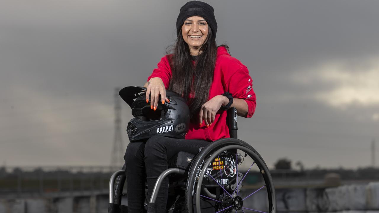 Paraplegic falls wheelchair photo
