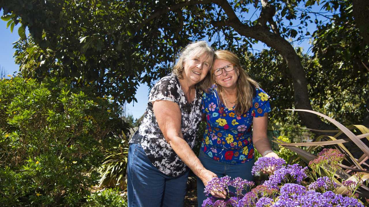 Julie Roggeveen (left) and her daughter Jenny Skinner are neighbours and they have both entered their gardens in The Chronicle Garden Competition, Monday, September 2, 2019. Picture: Kevin Farmer