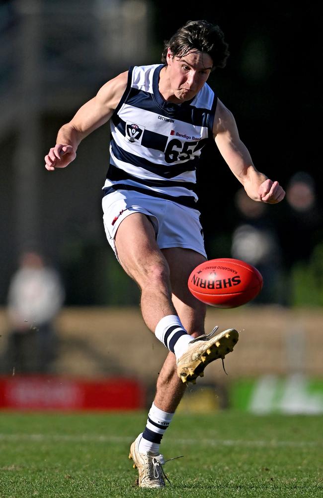 Geelong’s Jack Evans during the VFL football match between Werribee and Geelong in Werribee, Saturday, June 18, 2022. Picture: Andy Brownbill