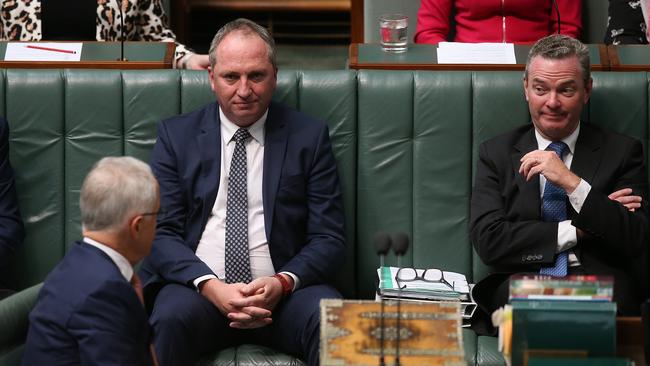 The Nationals were in ‘frame’ in early 2018 when Barnaby Joyce was leader. Picture Kym Smith