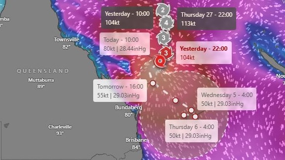 Tropical Cyclone Alfred on Saturday March 1.