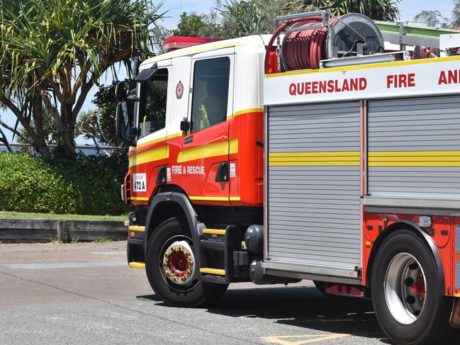 Emergency crews rushed to Beerwah on Thursday after a vehicle crashed into a fence, trapping a woman in her 70s inside.. Photo: Jorina Maureschat