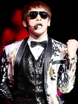 LAS VEGAS - DECEMBER 24: Actor and recording artist Rain of South Korea performs at The Colosseum in support of the album ''Rainism'' at Caesars Palace on December 24, 2009 in Las Vegas, Nevada. (Photo by Ethan Miller/Getty Images)