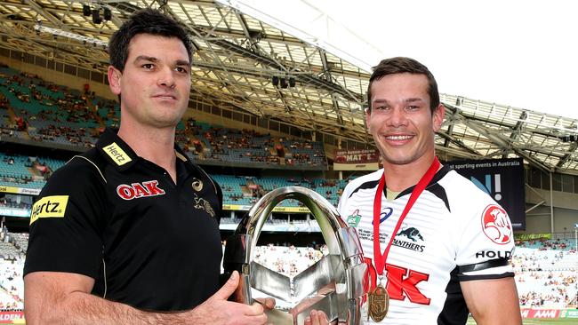 Brent Naden and Cameron Ciraldo after winning the 2015 Holden Cup grand fina.