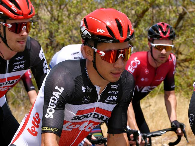 TANUNDA, AUSTRALIA - JANUARY 21: Caleb Ewan of Australia and Team Lotto-Soudal / during the 22nd Santos Tour Down Under 2020 - Stage 1 a 150km stage from Tanunda to Tanunda / TDU / @tourdownunder / #UCIWT / on January 21, 2020 in Tanunda, Australia. (Photo by Tim de Waele/Getty Images)