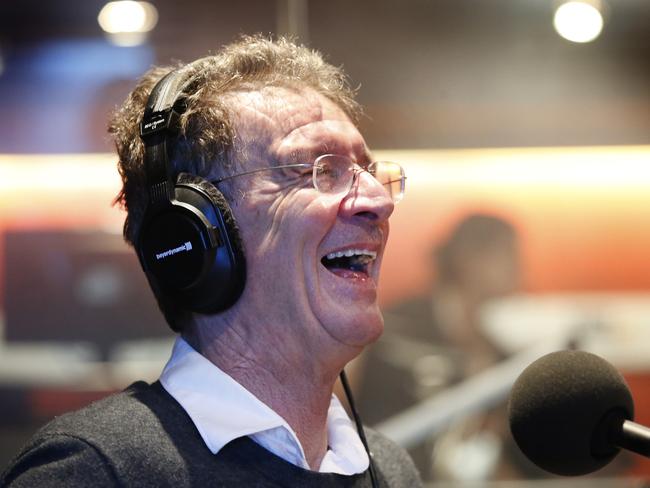 Red Symons during his first regular appearance on 3AW. Picture: David Caird