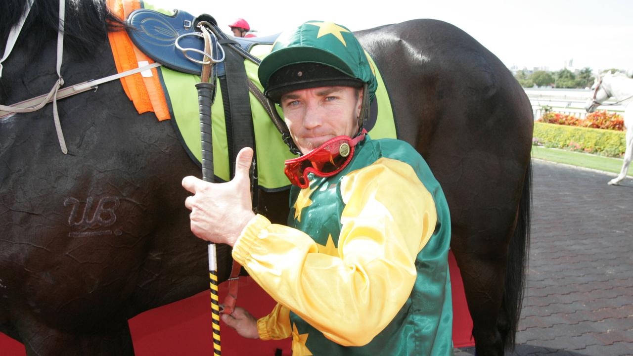 APRIL 30, 2005: Reporter: Neil Archer. Race 2 First No 3 Clangshot by Arron Kennedy, second No 8 Nasrullahs Girl by Nathan Day and third No 1 Fideism By Lachlan Fyfe at the Gold Coast Turf Club.  PicMike/Batterham - sport horse racing