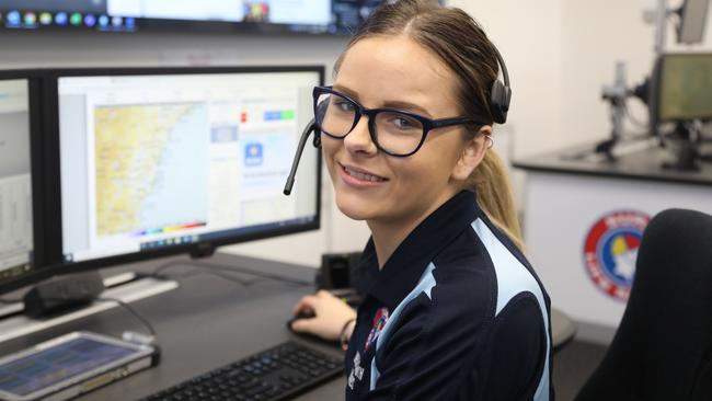 Xanthia Hughes, an operator at Surf Life Saving NSW's new State Operations Centre at Belrose. Picture: Supplied