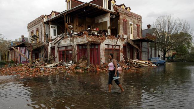 Thousands of historic homes in New Orleans were destroyed as the floodwaters surged across the city. Picture: AP